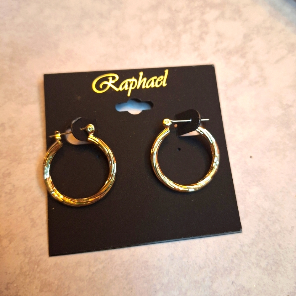 Raphael Gold Hoop Earrings